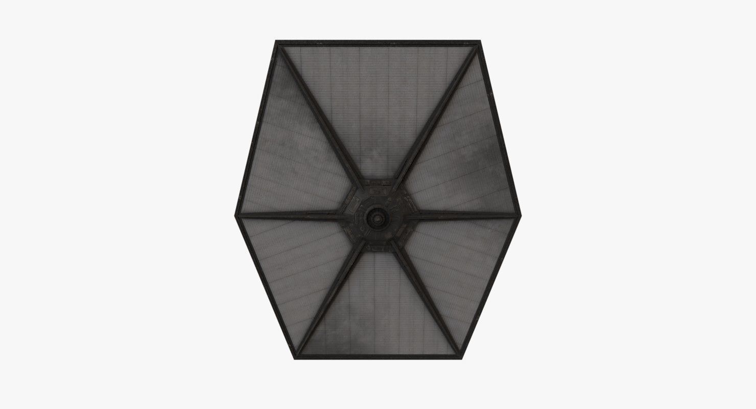 TIE-fo space superiority fighter Low-poly 3D model_8