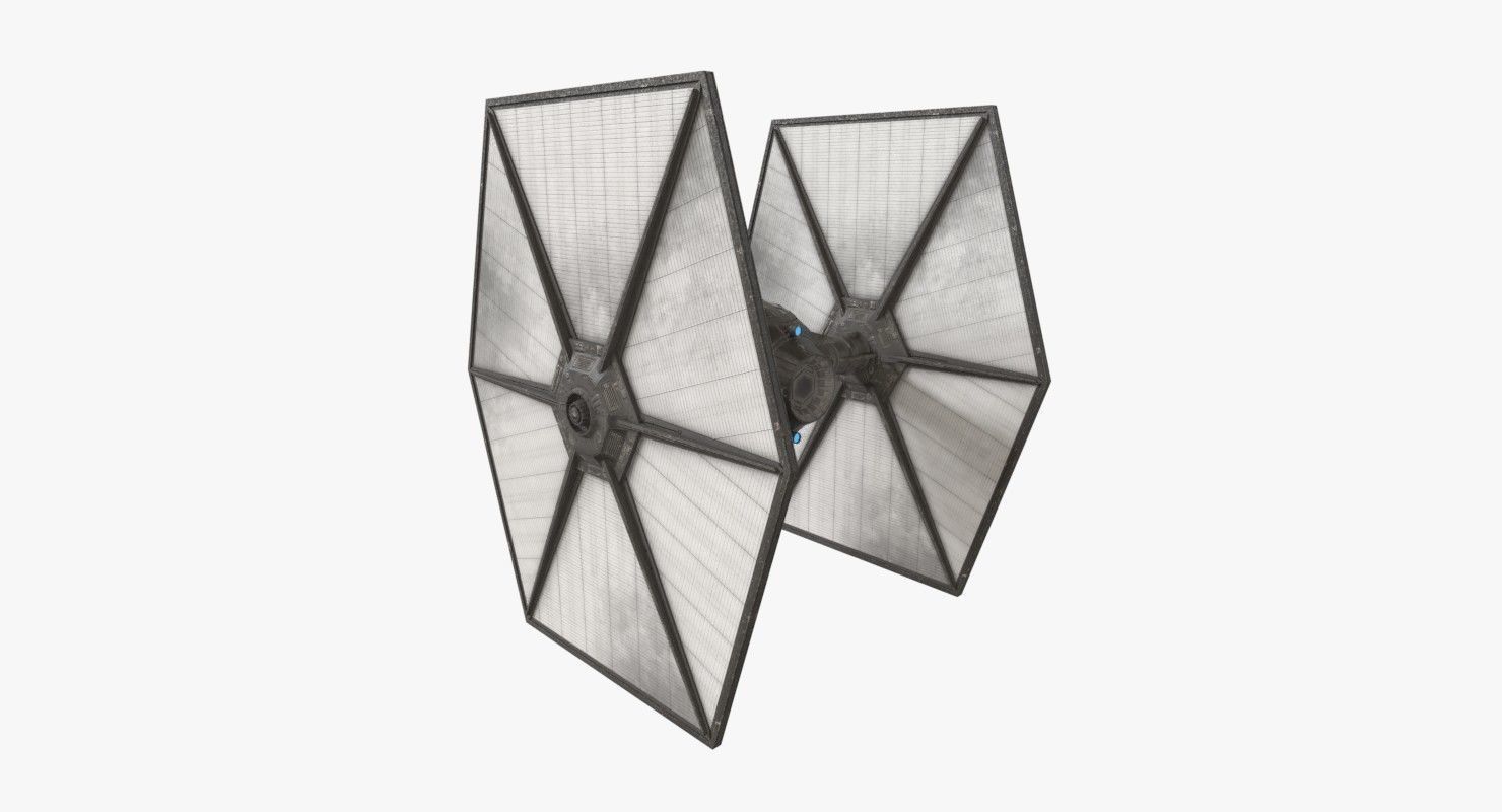 TIE-fo space superiority fighter Low-poly 3D model_5