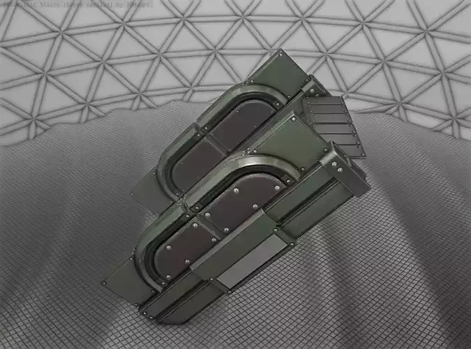 Sci-Fi Stairs - 22 - Green Version