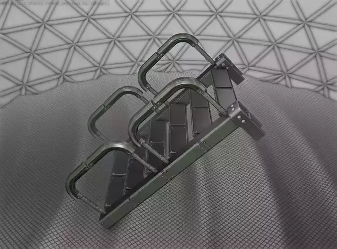 Sci-Fi Stairs - 26 - Green Version
