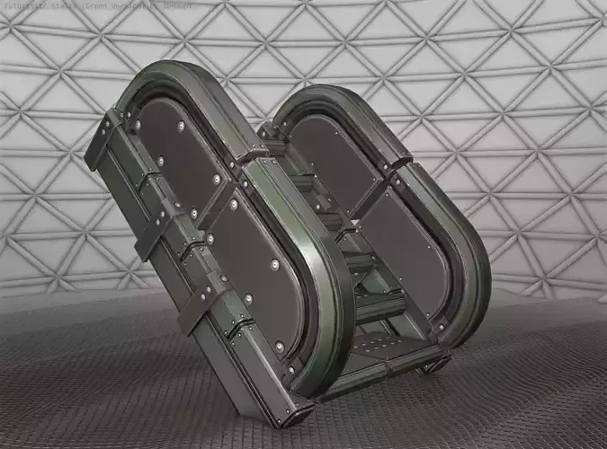 Sci-Fi Stairs - 30 - Green Version