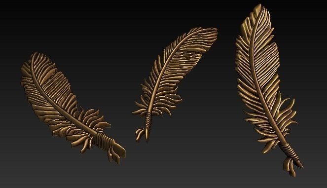 Feather 3D print model_5