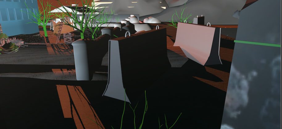 aliraq computer screen showing city Low-poly 3D model_4