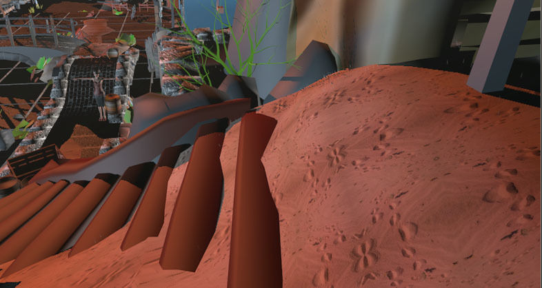 aliraq computer screen showing city Low-poly 3D model_8