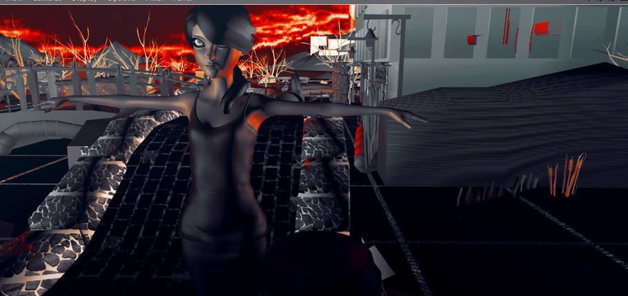 aliraq computer screen showing city Low-poly 3D model_7