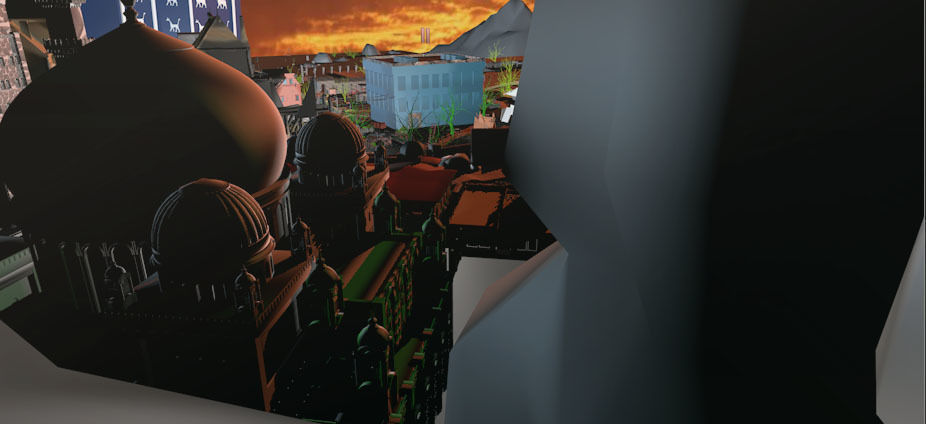 aliraq computer screen showing city Low-poly 3D model_6