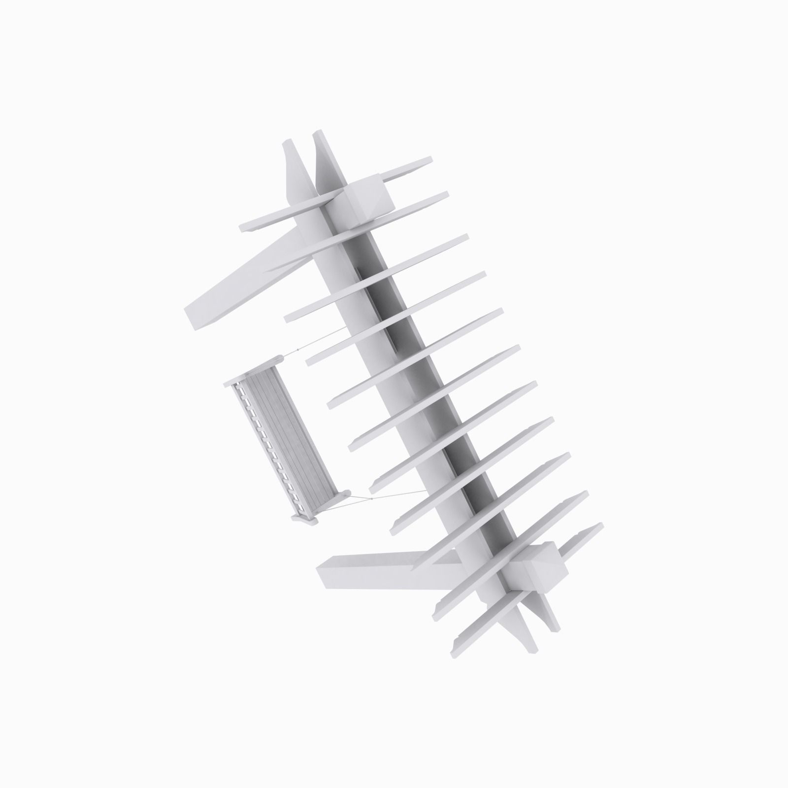 Swinging Bench Low-poly 3D model_1