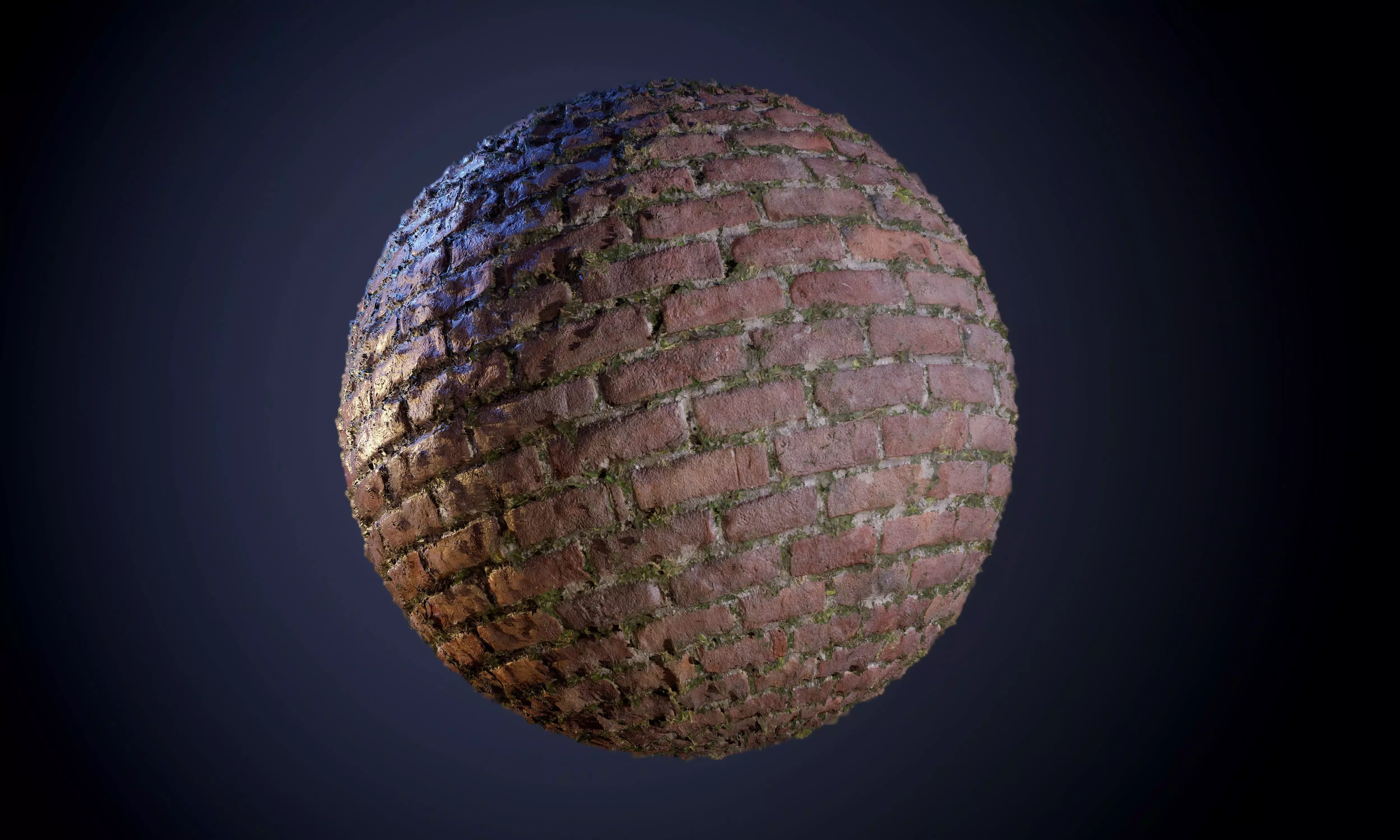 Brick Wall Dirty Grunge Vines Seamless PBR Texture Texture