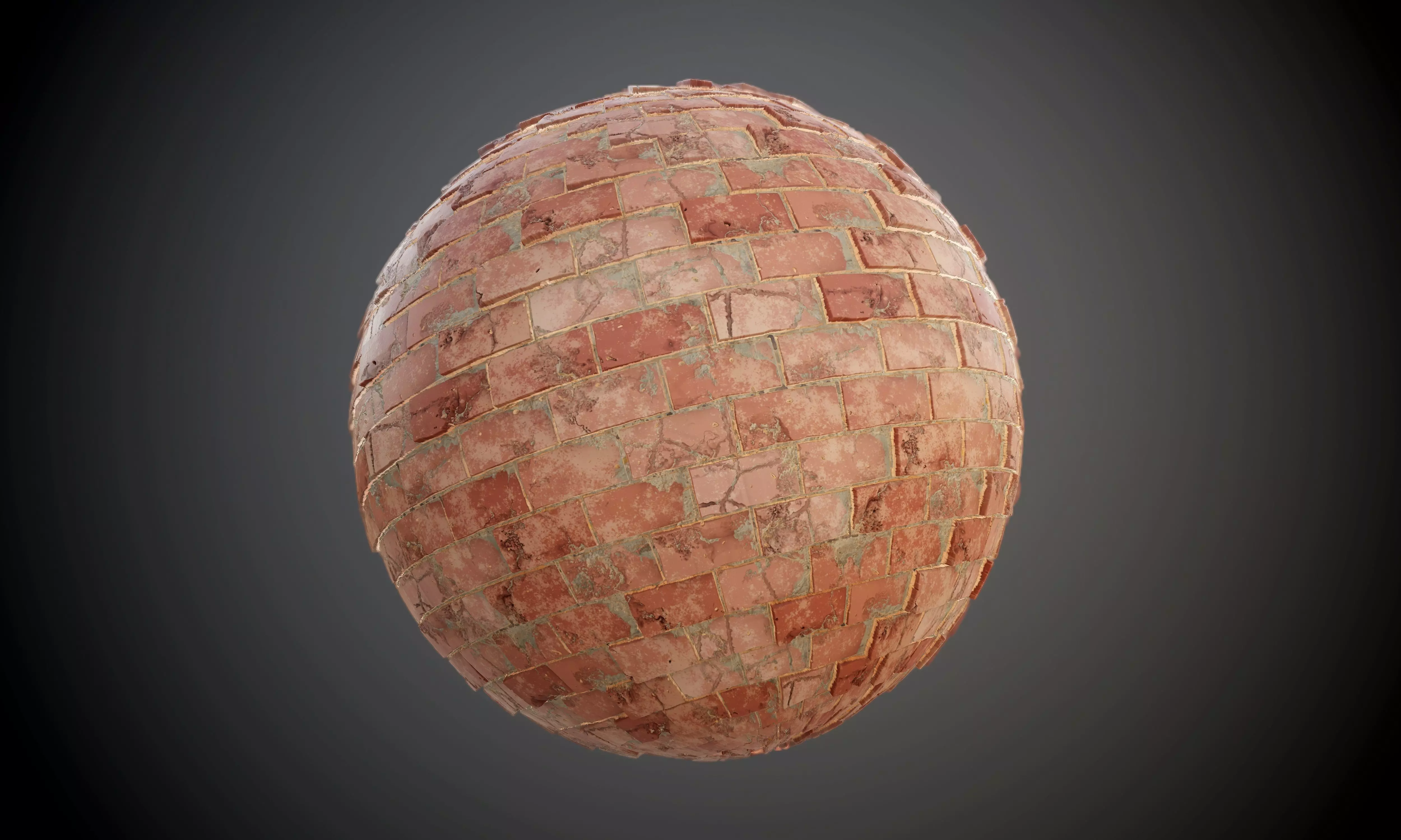 Concrete Brick Wall Damaged Seamless PBR Texture Texture_0
