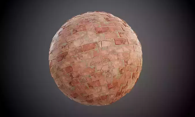 Concrete Brick Wall Damaged Seamless PBR Texture