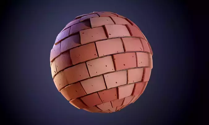 Brick Stylized Seamless PBR Texture Texture