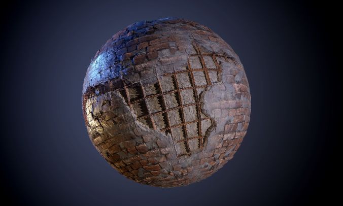 Brick With Rebar Seamless PBR Texture Texture