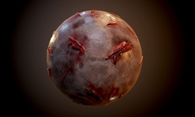 Human Skin Bloody Cut Horror Seamless PBR Texture Texture