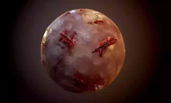 Human Skin Bloody Bullet Holes Horror Seamless PBR Texture