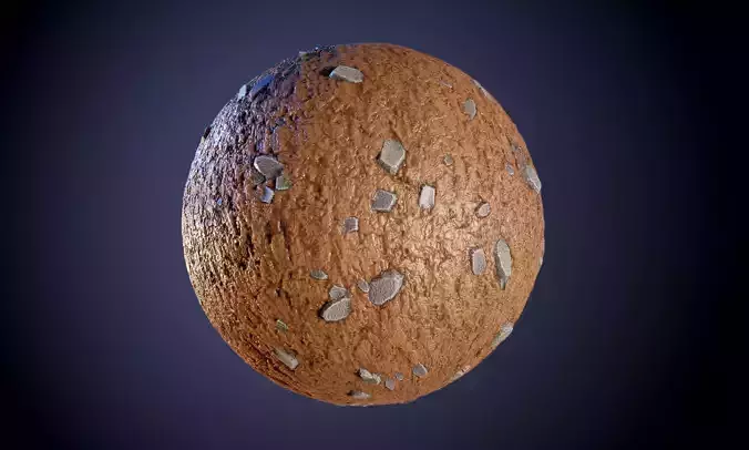 Dirt Ground Stone Terrain Seamless PBR Texture