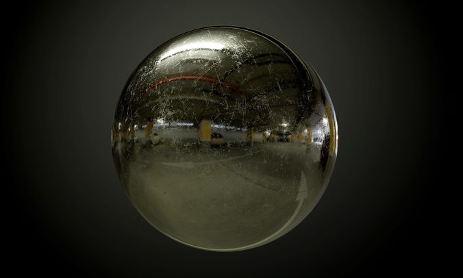 Metal Chrome Scratched Seamless PBR Texture Texture