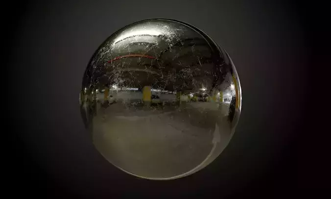 Metal Chrome Scratched Seamless PBR Texture