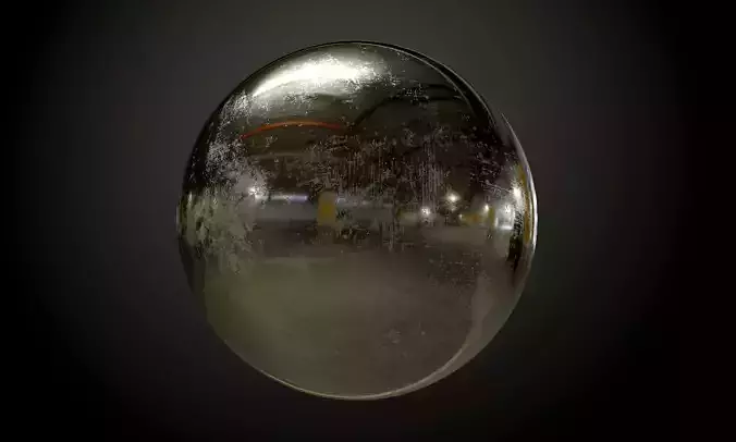 Metal Chrome Scratched Dirty Seamless PBR Texture