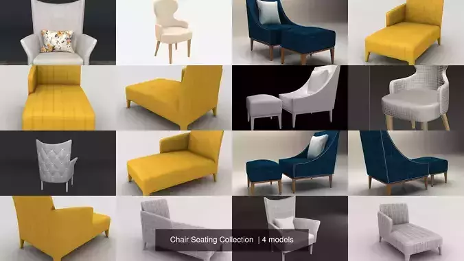 Chairs Collection upholstered chair with wooden legs 