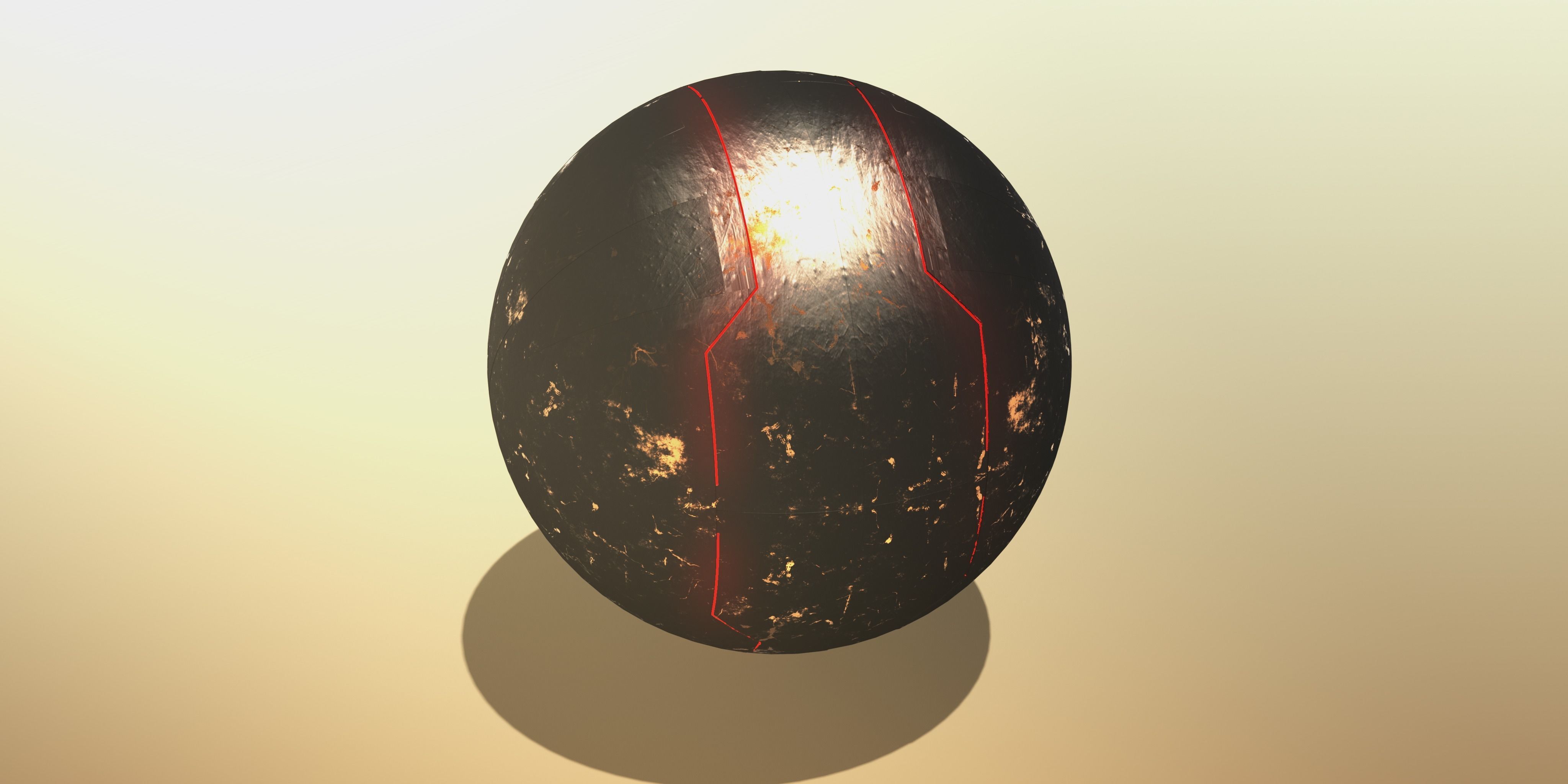 Sci-fi spheric drone 3D model_7