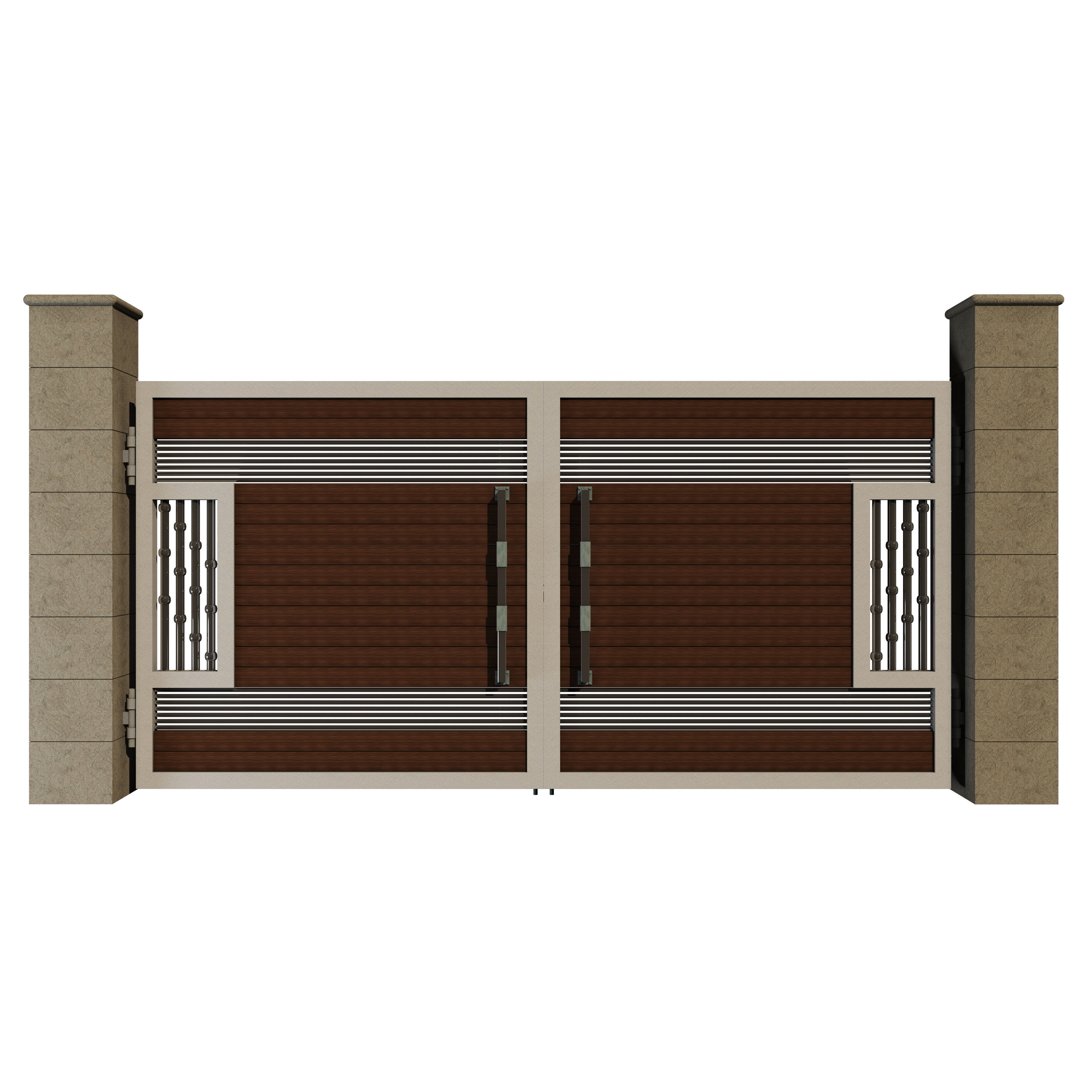 Modern gate 3D model_2