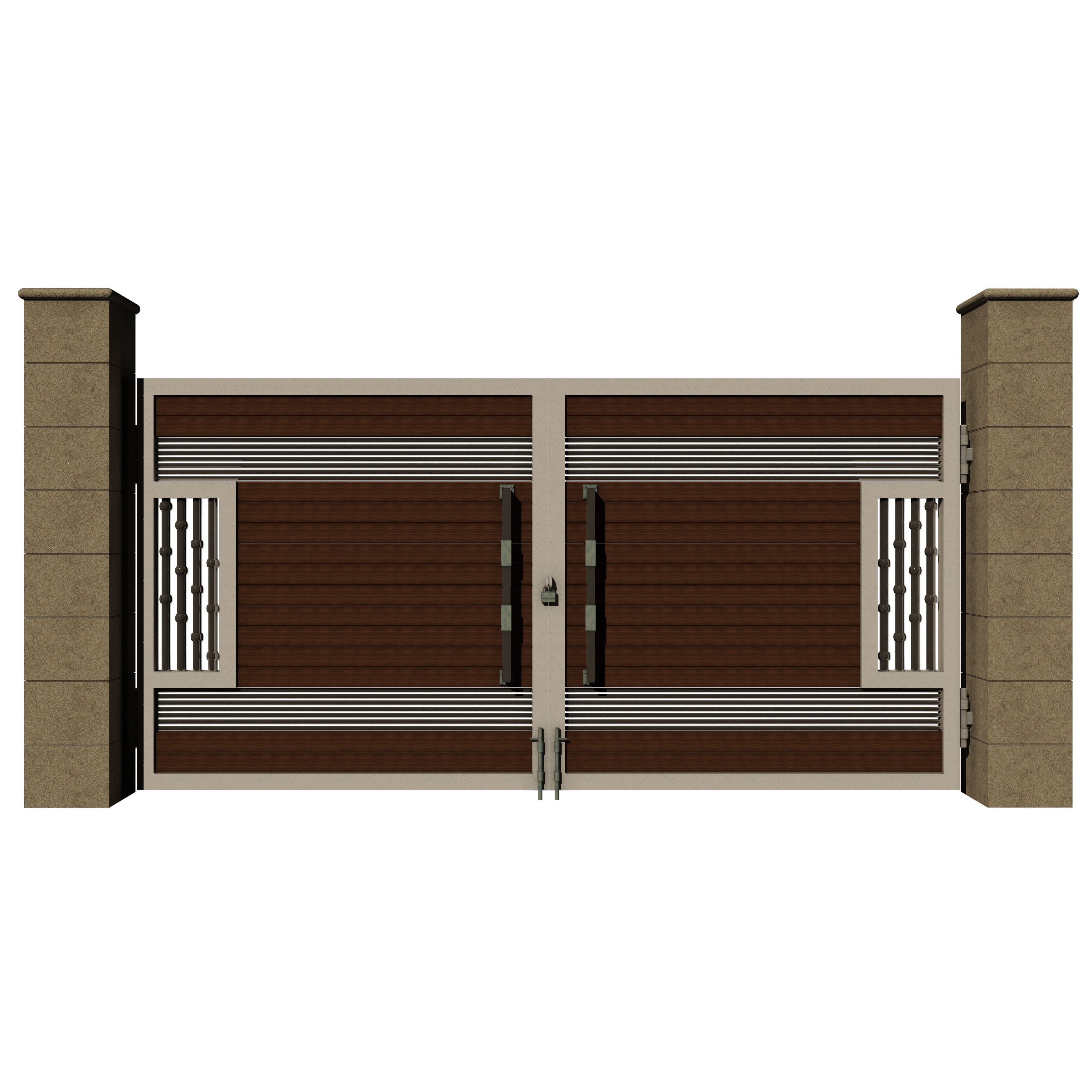 Modern gate 3D model_3