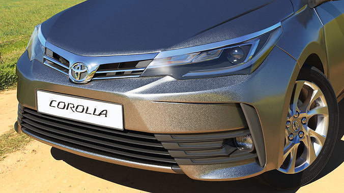 Toyota Corolla 2017 Low-poly 3D model