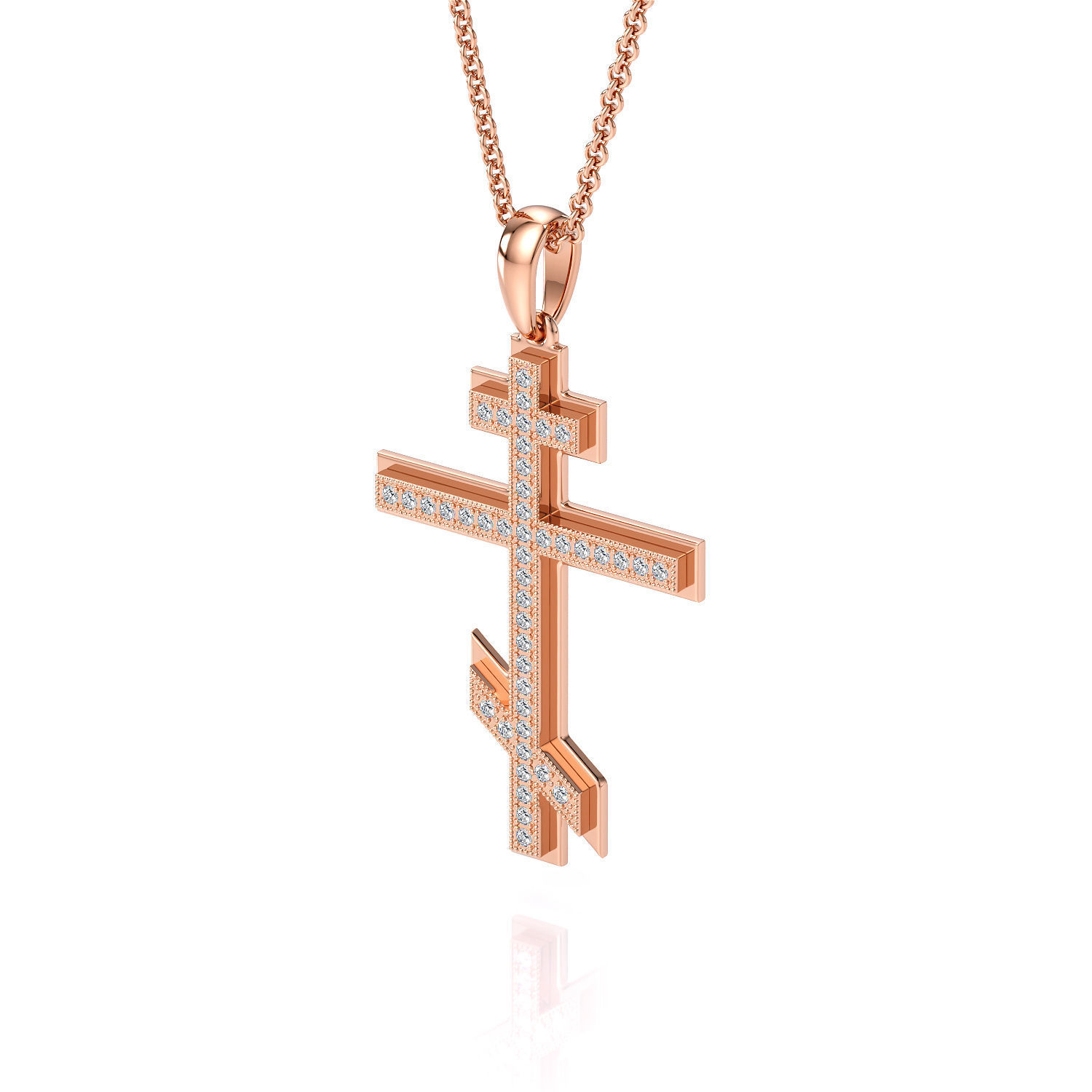 Cross pendant P 0039 printable 3d model 3D print model_18