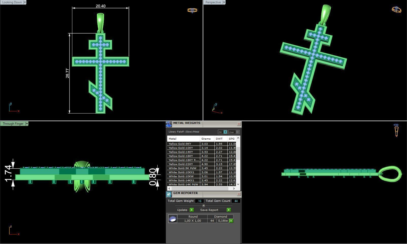 Cross pendant P 0039 printable 3d model 3D print model_3