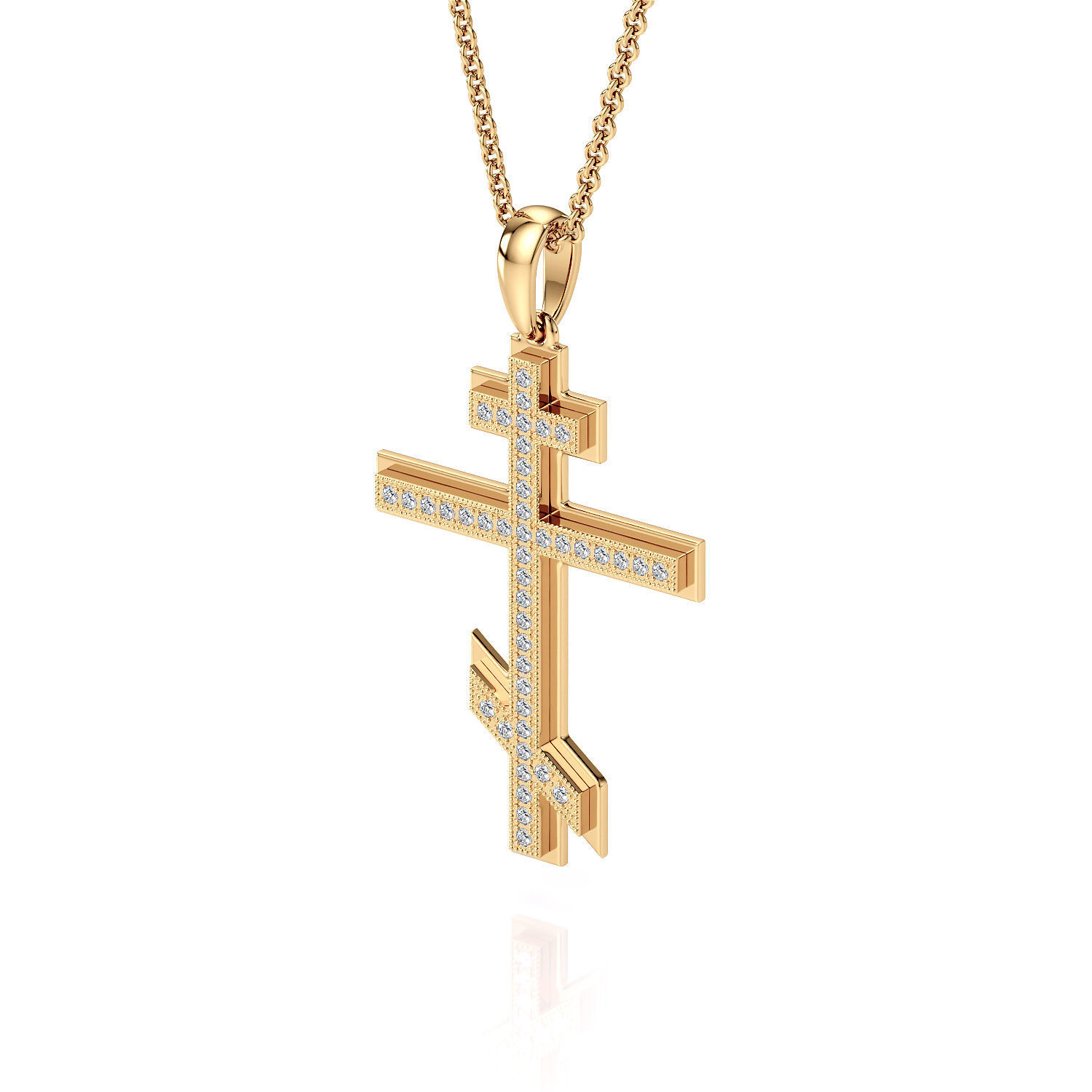 Cross pendant P 0039 printable 3d model 3D print model_19