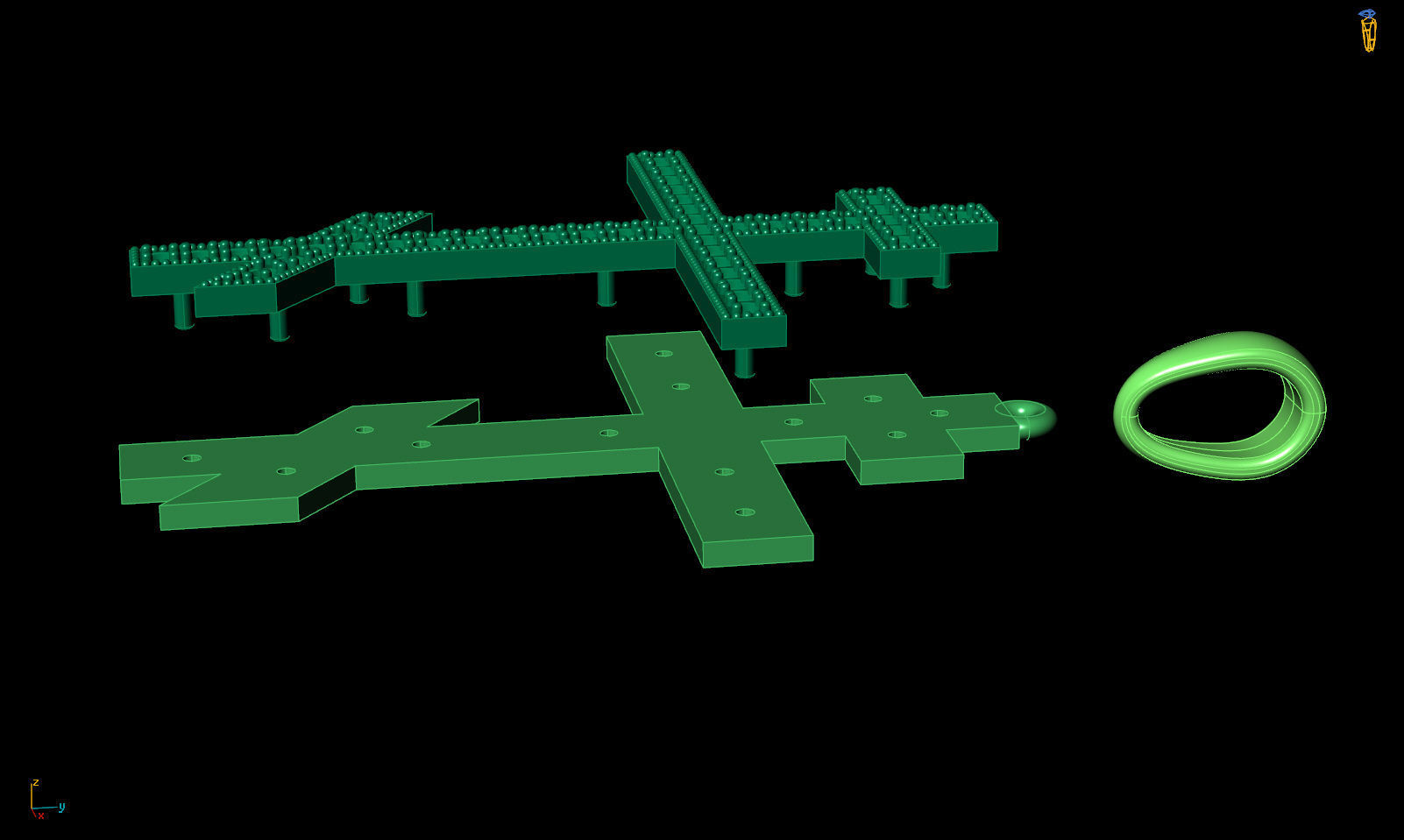 Cross pendant P 0039 printable 3d model 3D print model_14