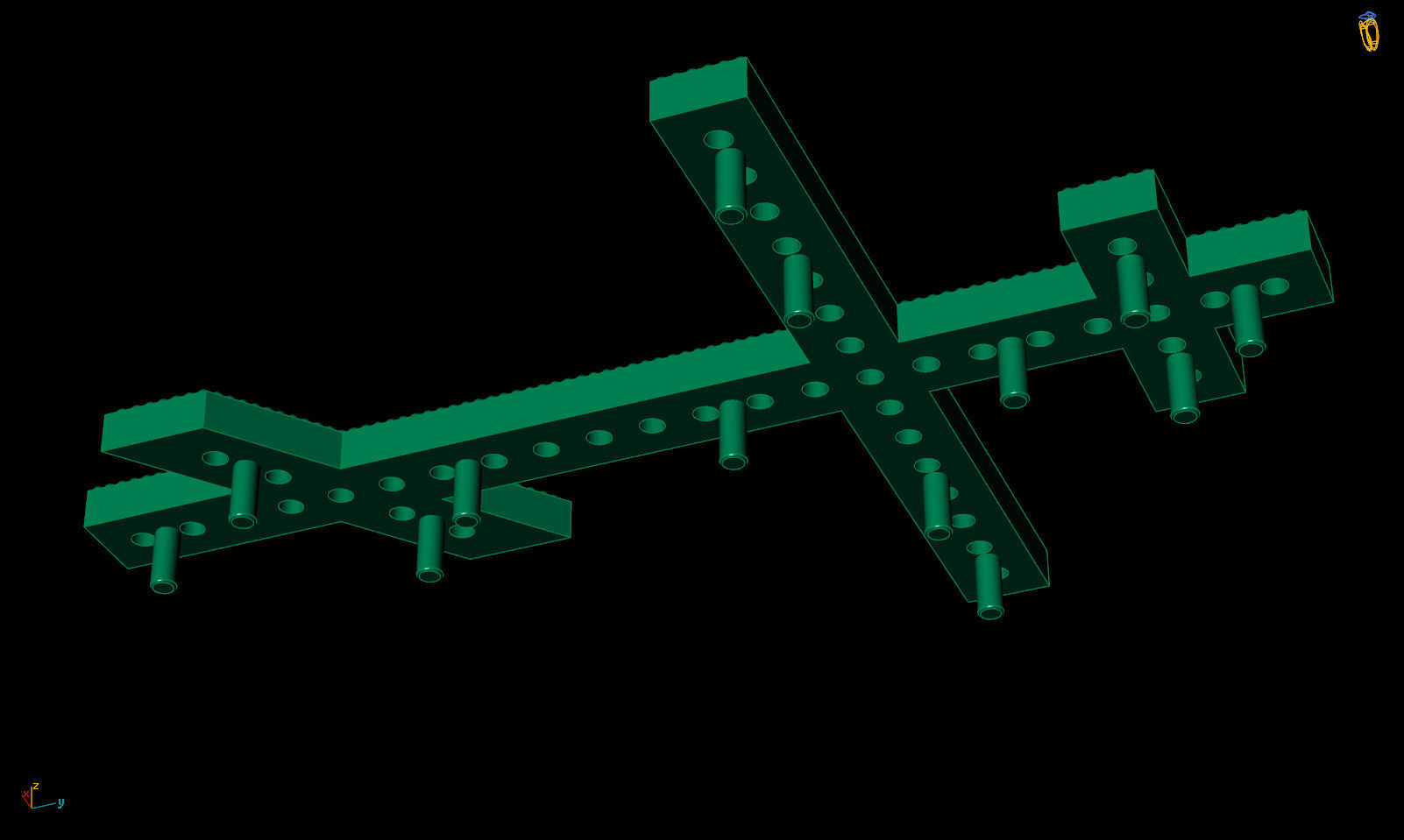 Cross pendant P 0039 printable 3d model 3D print model_7