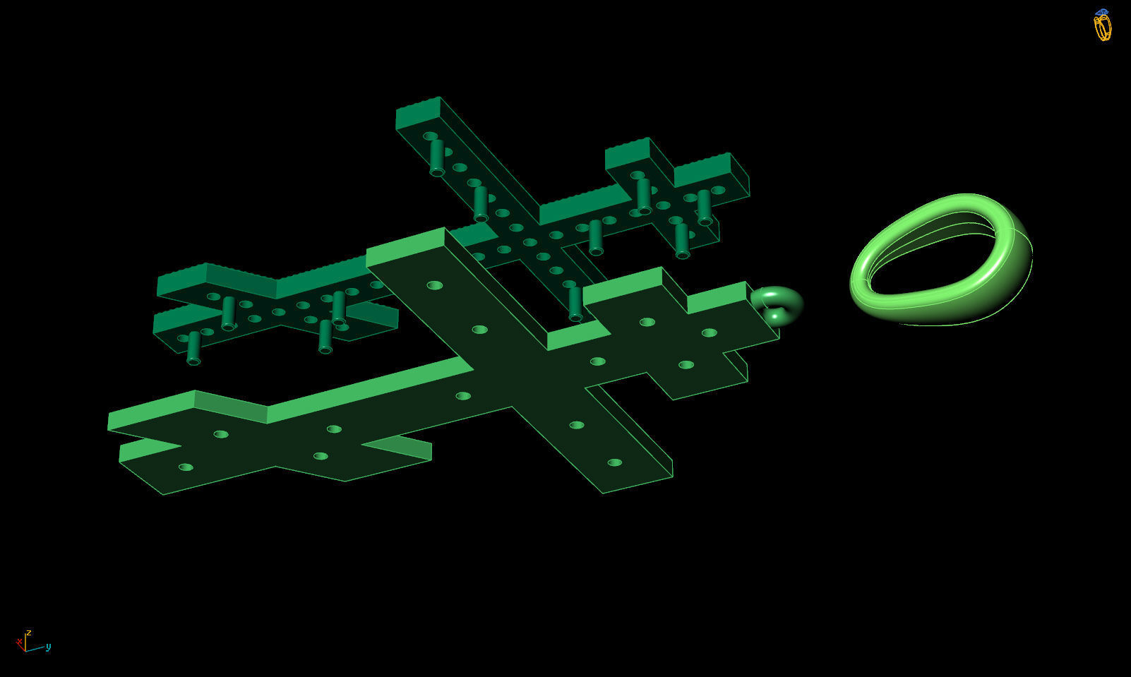 Cross pendant P 0039 printable 3d model 3D print model_5