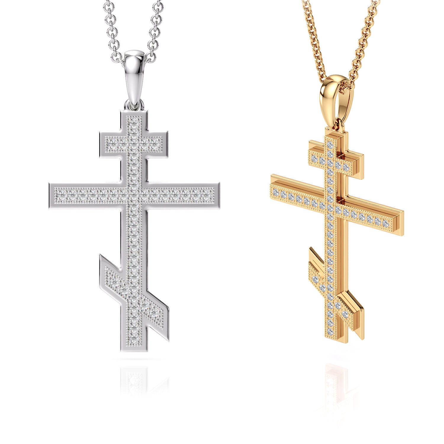 Cross pendant P 0039 printable 3d model 3D print model_20