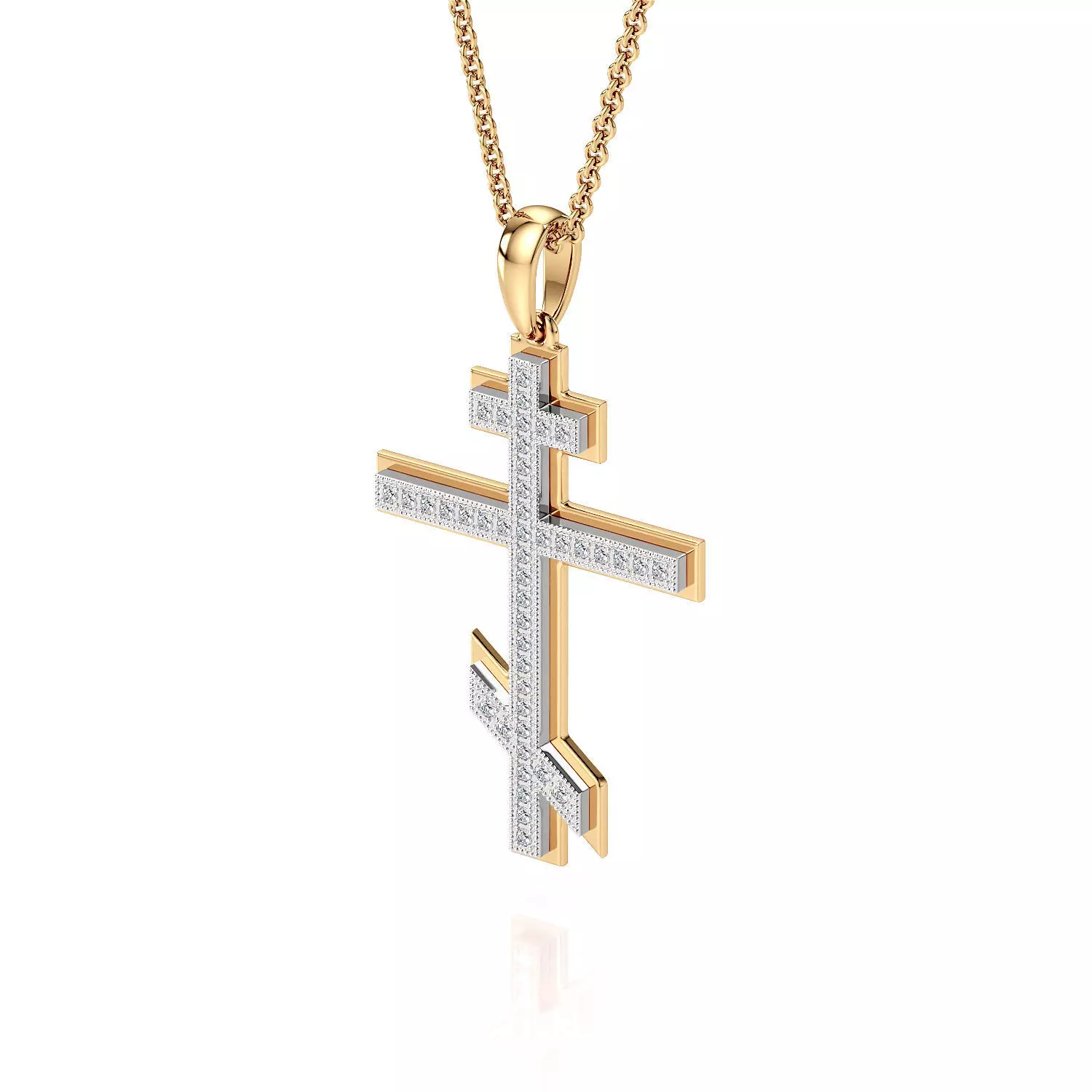 Cross pendant P 0039 printable 3d model 3D print model_0