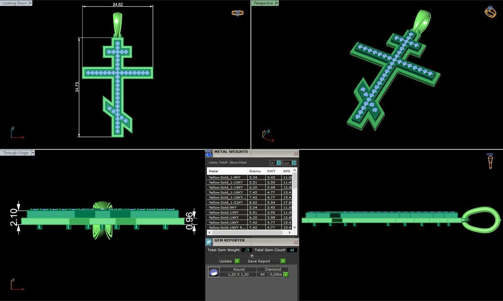Cross pendant P 0039 printable 3d model 3D print model_1