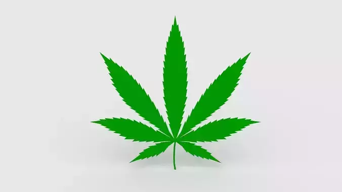 Cannabis Leaf LOW POLY Low-poly 3D model