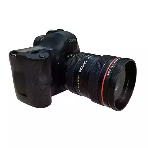 DSLR Camera Low-poly 3D model