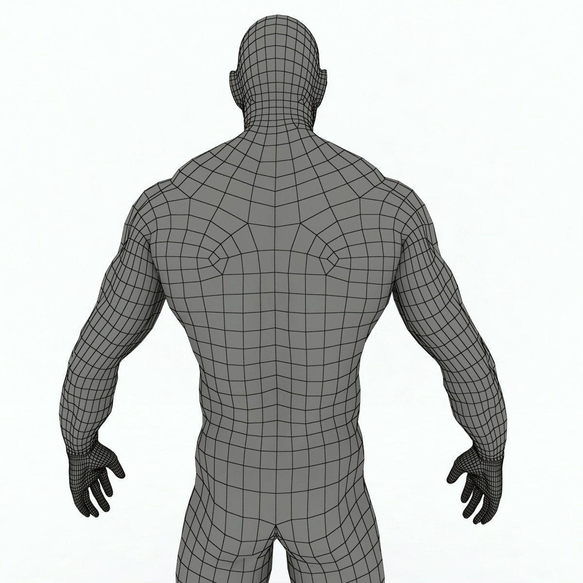 Rigged Male Muscular GAME READY 3d model Low-poly 3D model_17