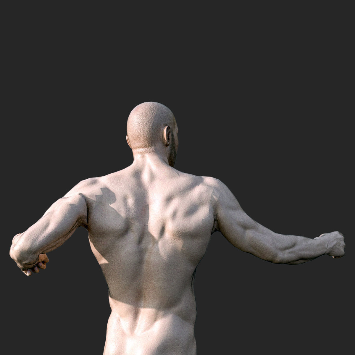 Rigged Male Muscular GAME READY 3d model Low-poly 3D model_11