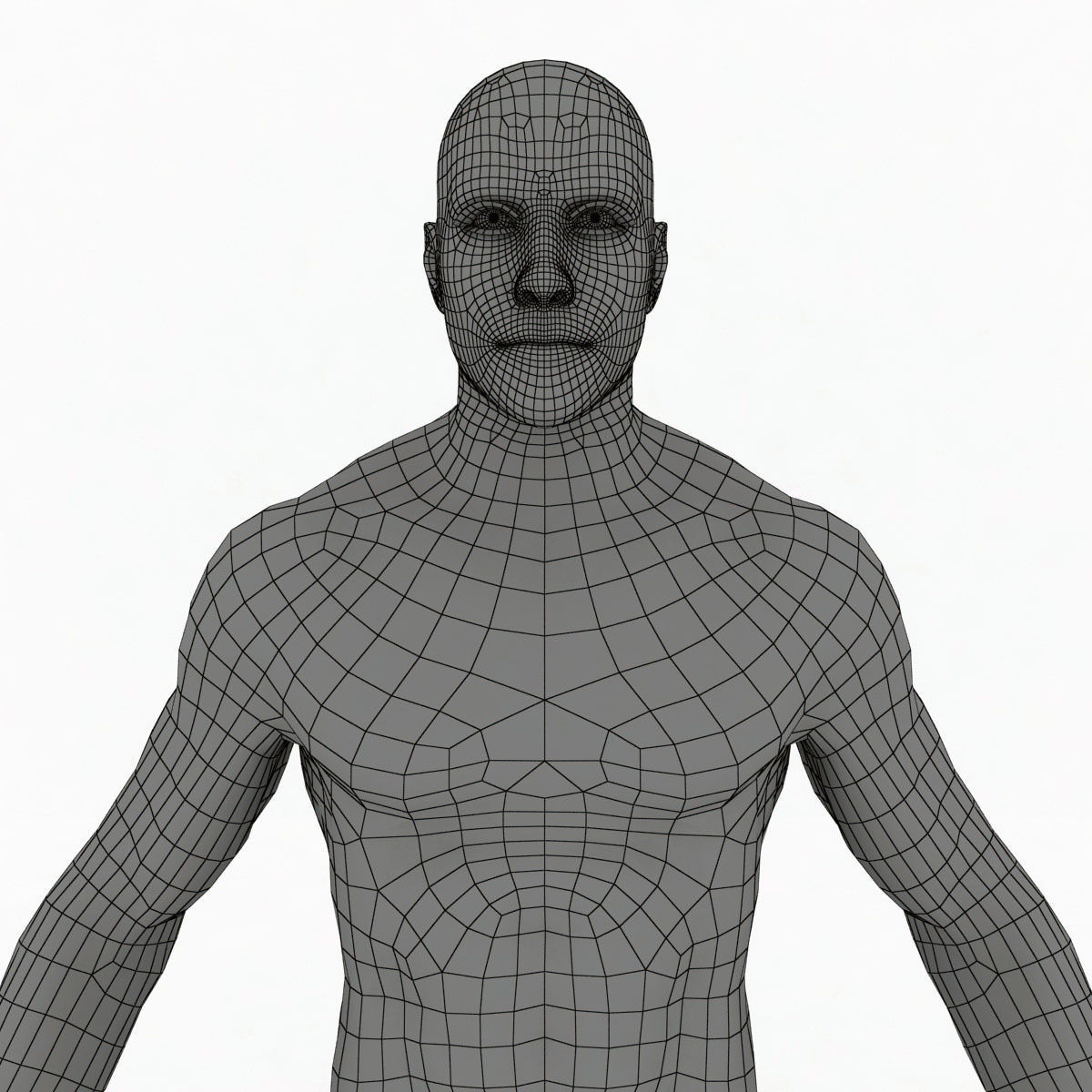 Rigged Male Muscular GAME READY 3d model Low-poly 3D model_15