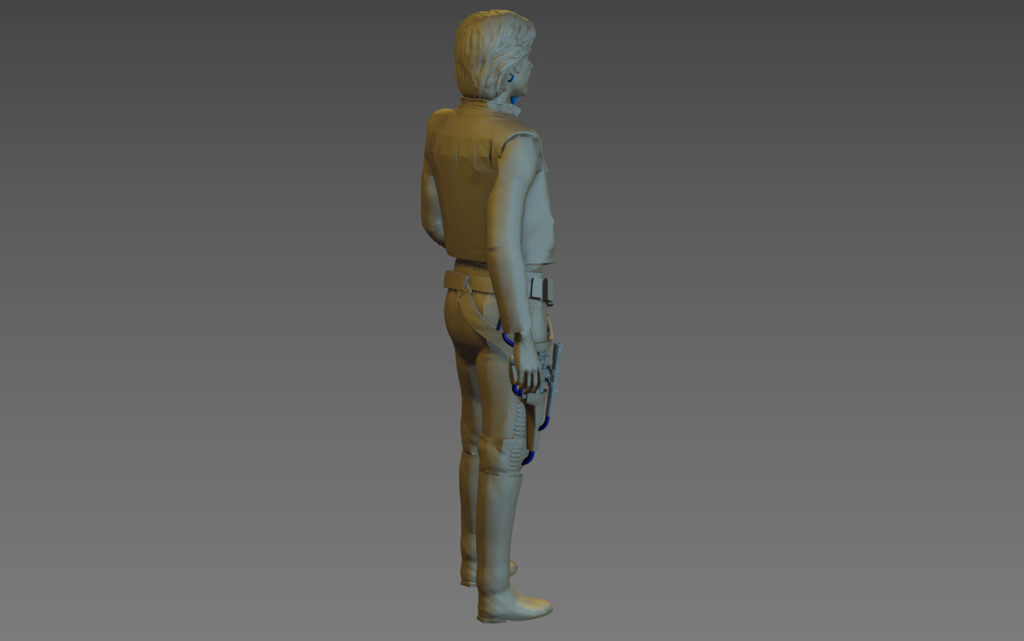 Han Solo HQ 1-6 Scale  30cm 3D print model_11