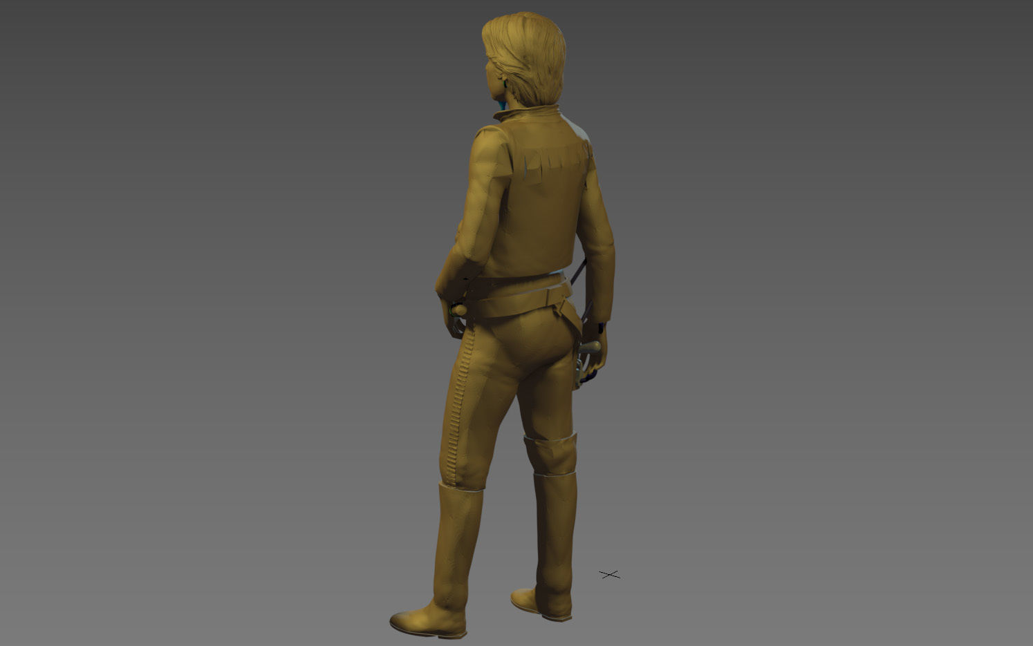 Han Solo HQ 1-6 Scale  30cm 3D print model_10