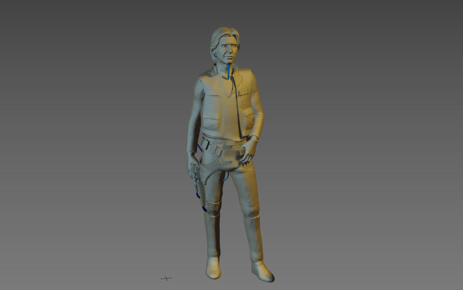 Han Solo HQ 1-6 Scale  30cm 3D print model_7