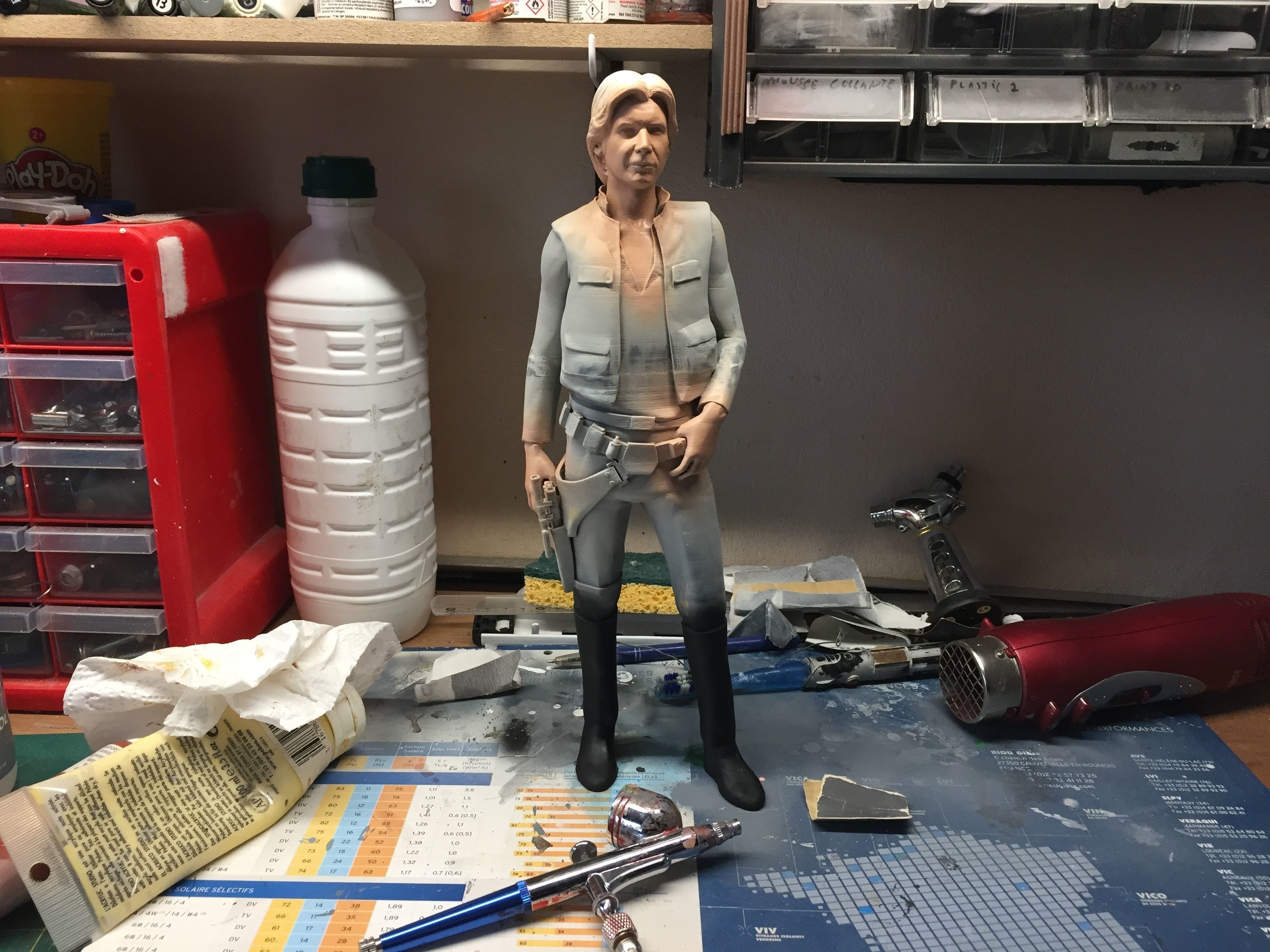 Han Solo HQ 1-6 Scale  30cm 3D print model_6
