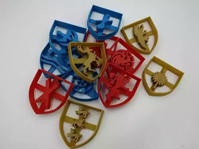 Game of thrones cookie cutters 3D print model