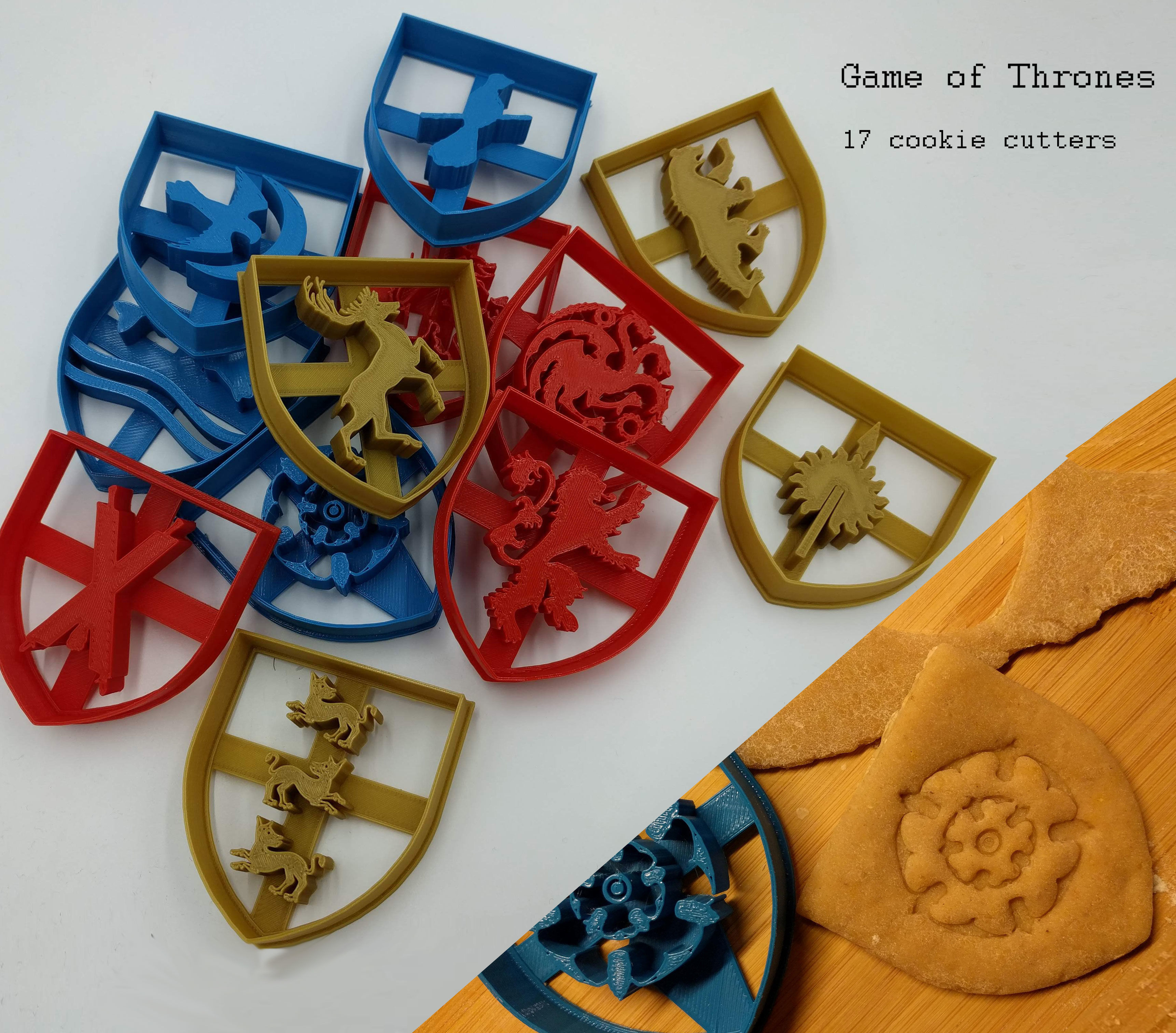 Game of thrones cookie cutters 3D print model_16