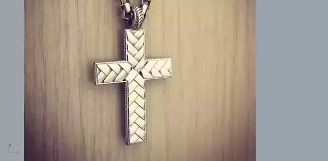 Cross knitting pendant