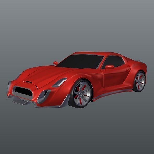 Retrone sportscar concept 3D model_8