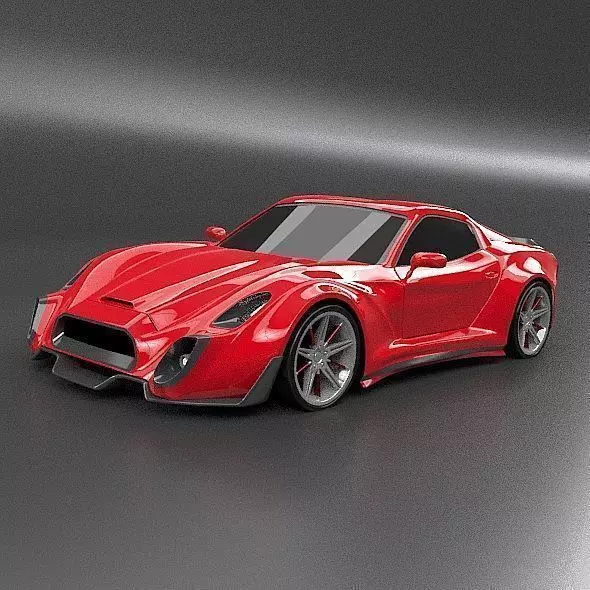 Retrone sportscar concept 3D model_0